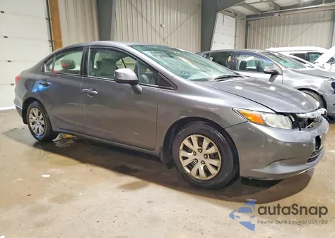 2012 Honda Civic Lx из США, поврежденный, VIN 2HGFB2F52CH605951